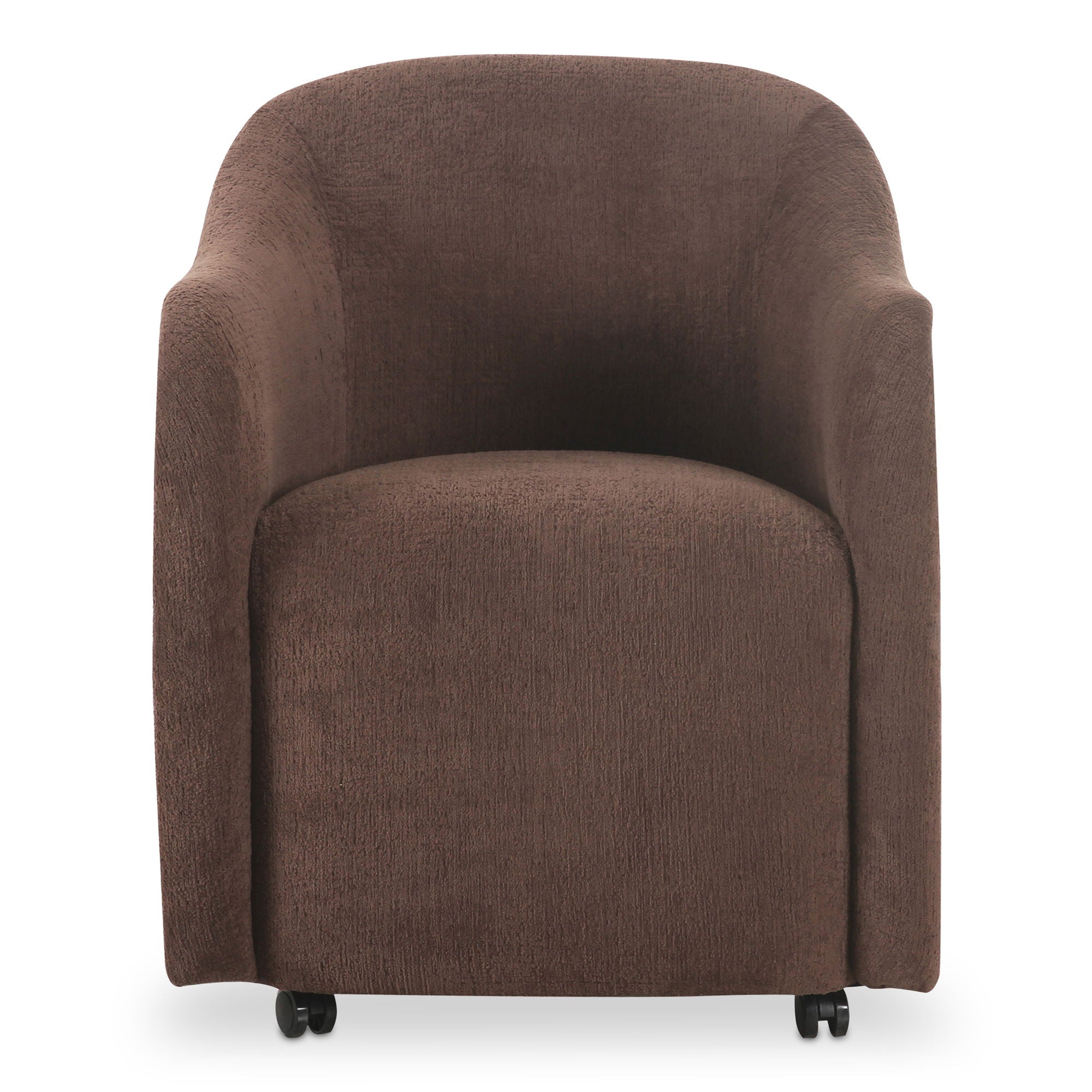 Drava - Rolling Dining Chair - Dark Brown - Image 1