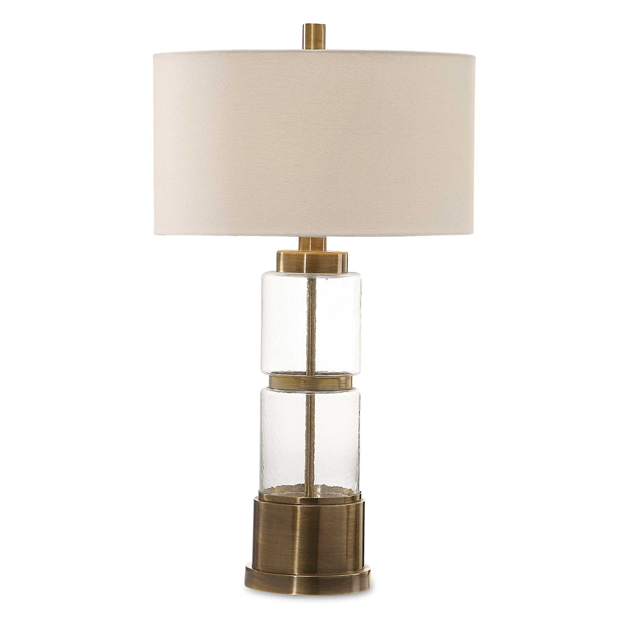 Vaiga - Glass Column Lamp - Gold - Image 1