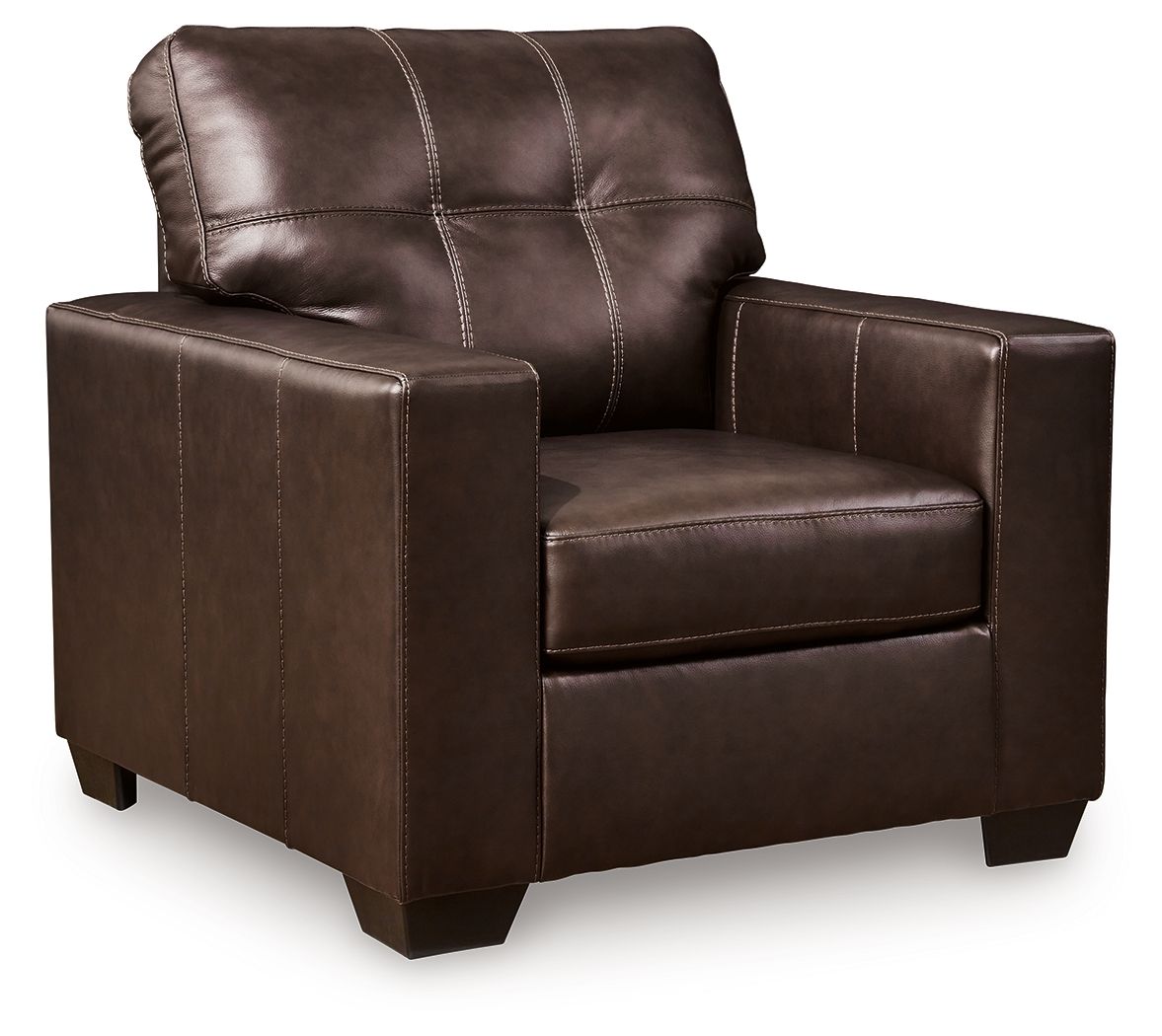 Santorine - Chair - Leather Match - Dark Brown - Image 1