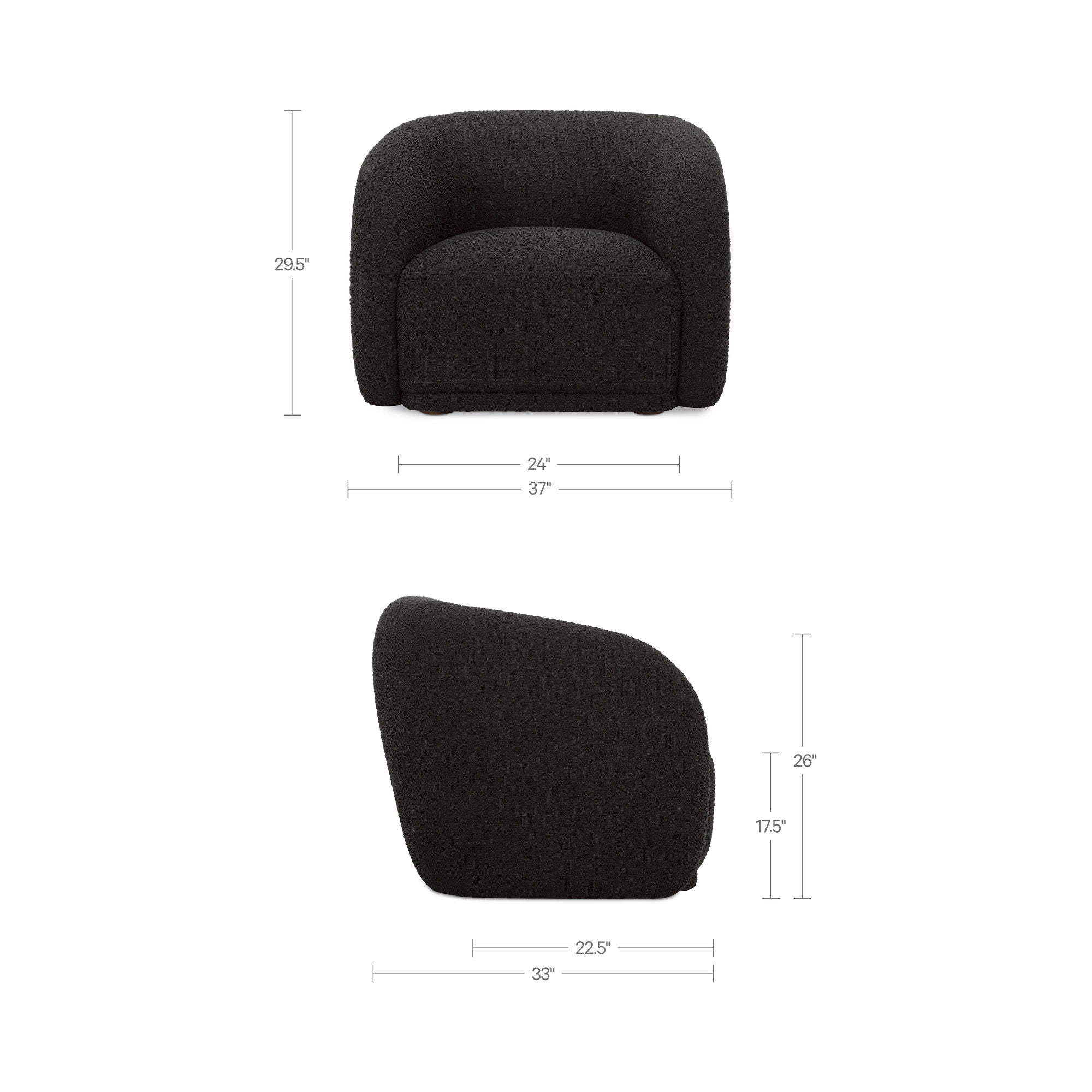 Faye - Accent Chair - Black - Image 3