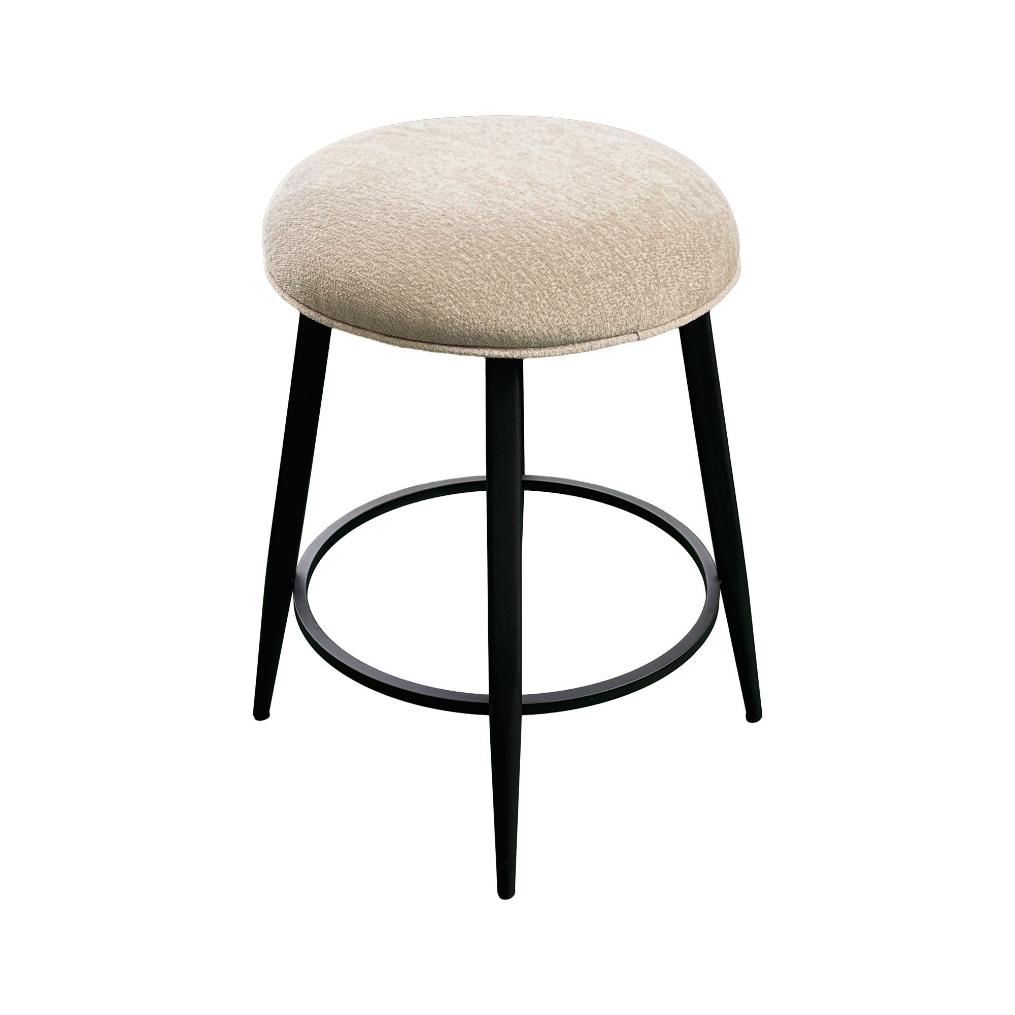Metal Base Barstools - Barstool With Backless Seat - Champagne - Image 3