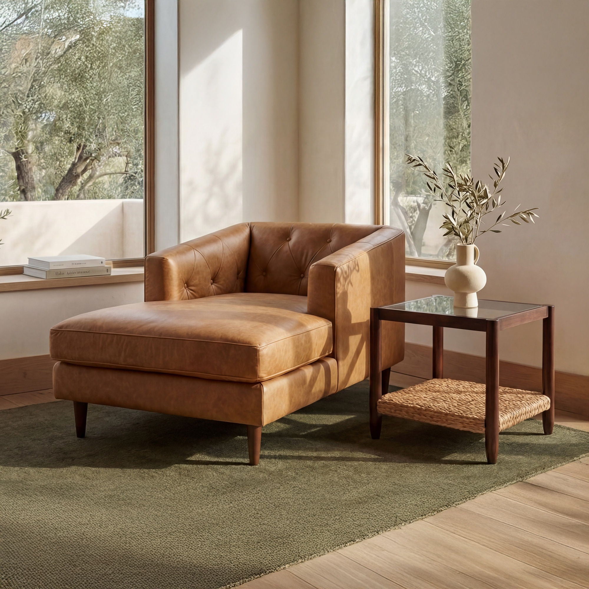 Dunmore – Chaise – Tan / Brown