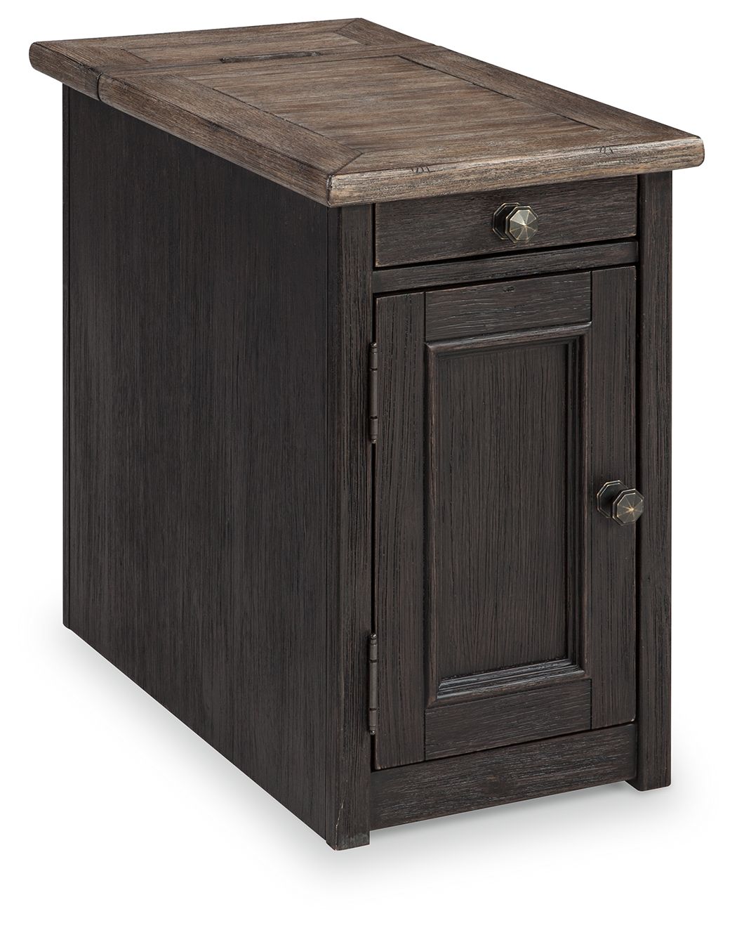 Tyler Creek - Chair Side End Table - Grayish Brown / Black - Image 1