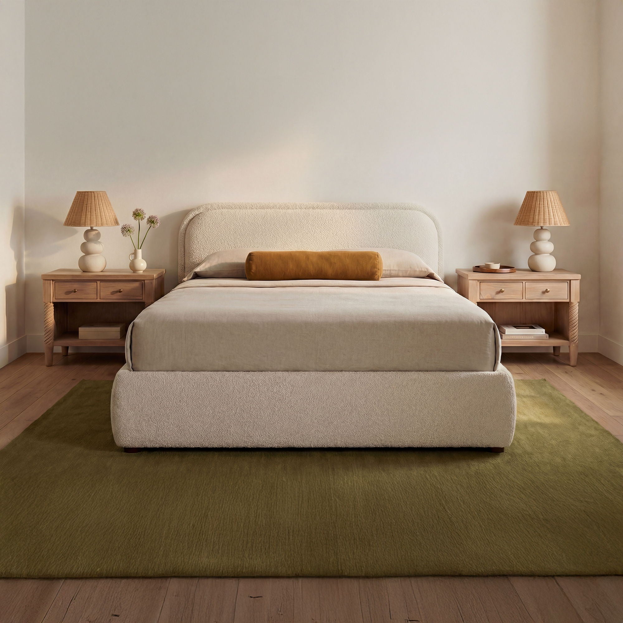 Colin – King Storage Bed – Oatmeal