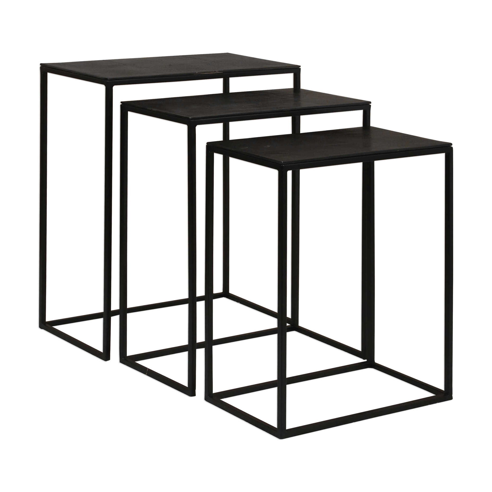 Coreene – Iron Nesting Tables (Set of 3)