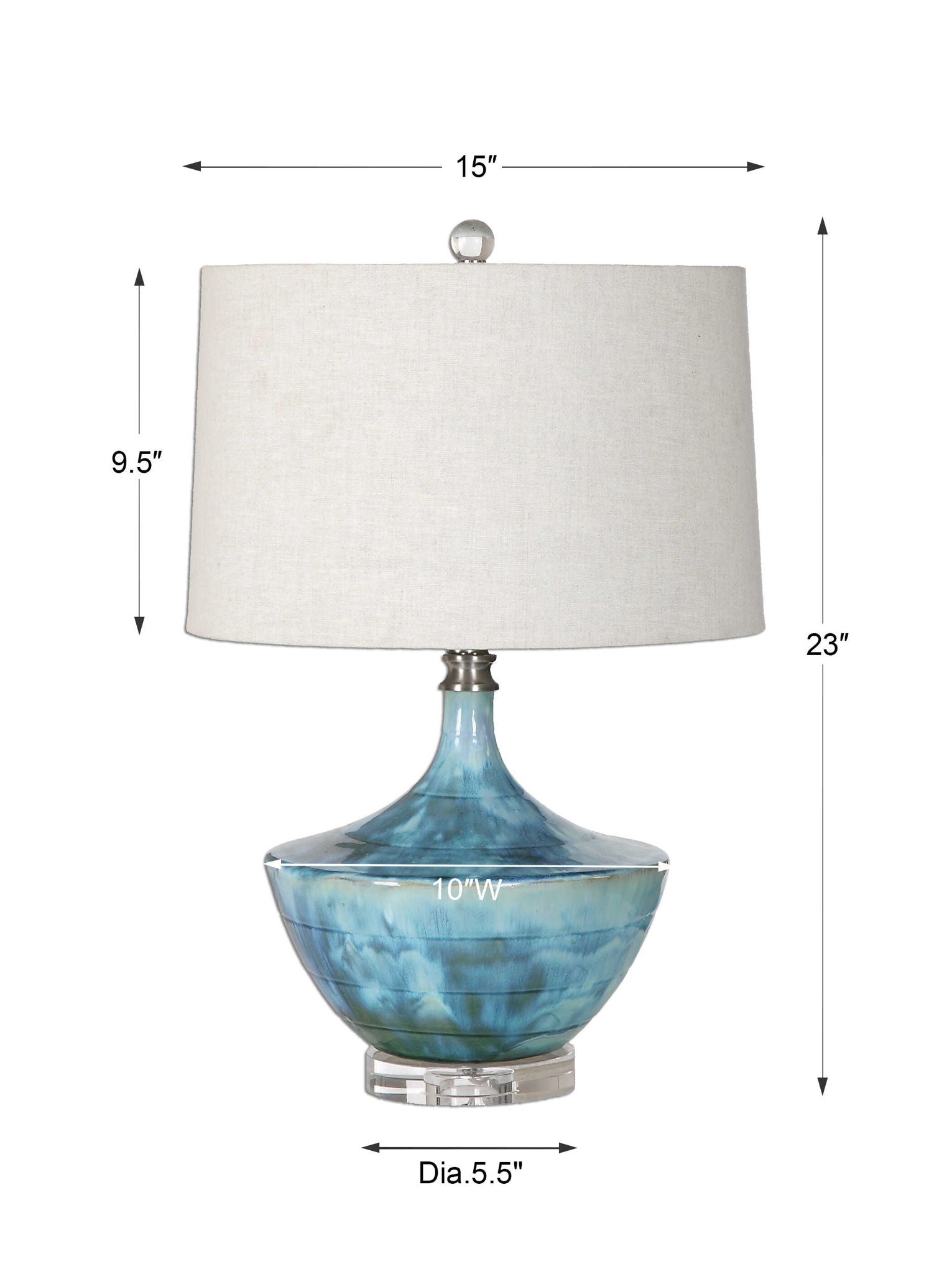 Chasida - Ceramic Lamp - Blue - Image 3
