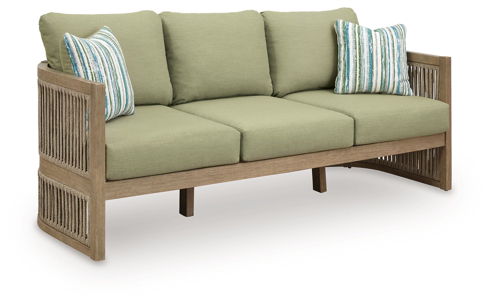 Serena Shores – Sofa With Cushion – Beige / Green