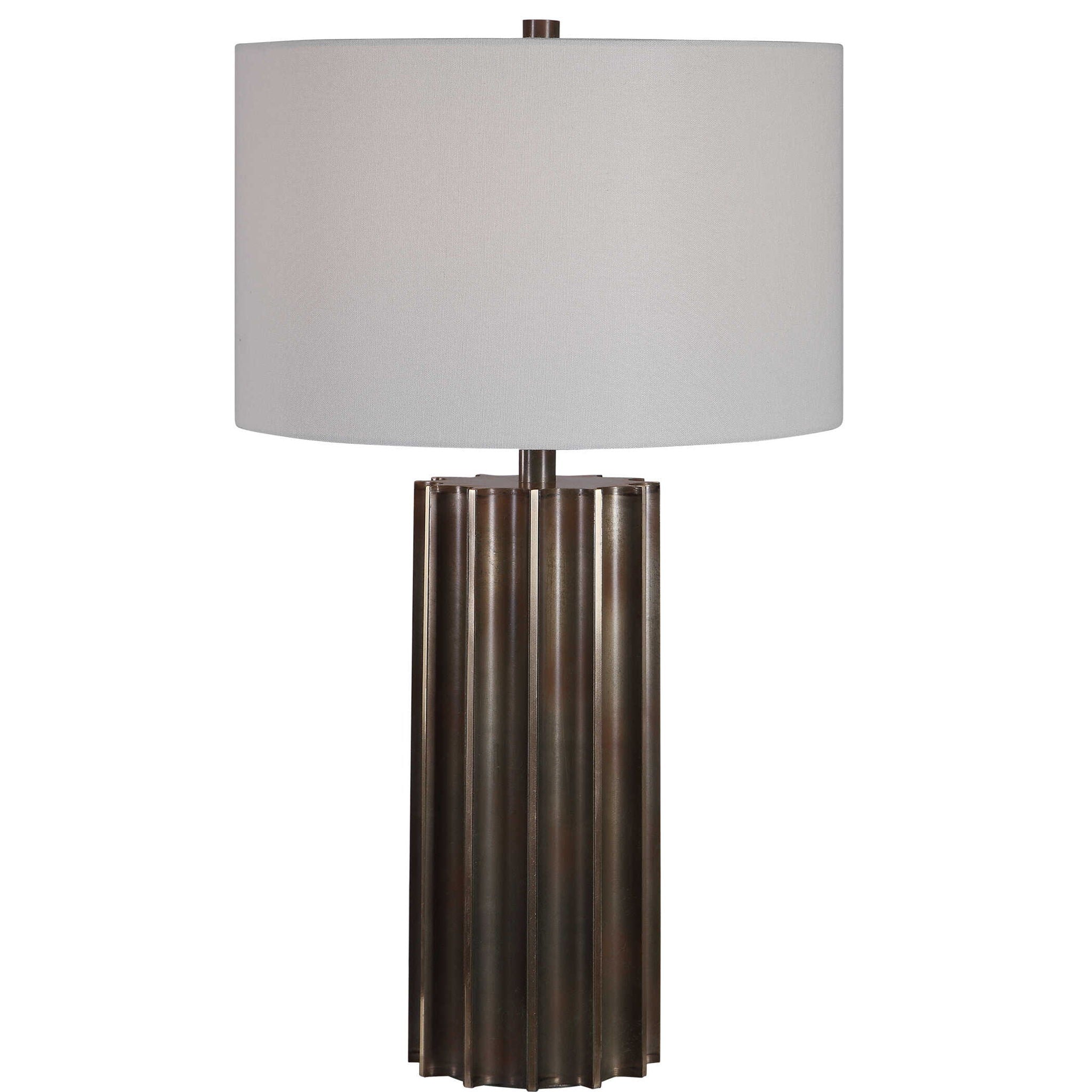 Khalio - Gun Metal Table Lamp - Dark Brown - Image 1