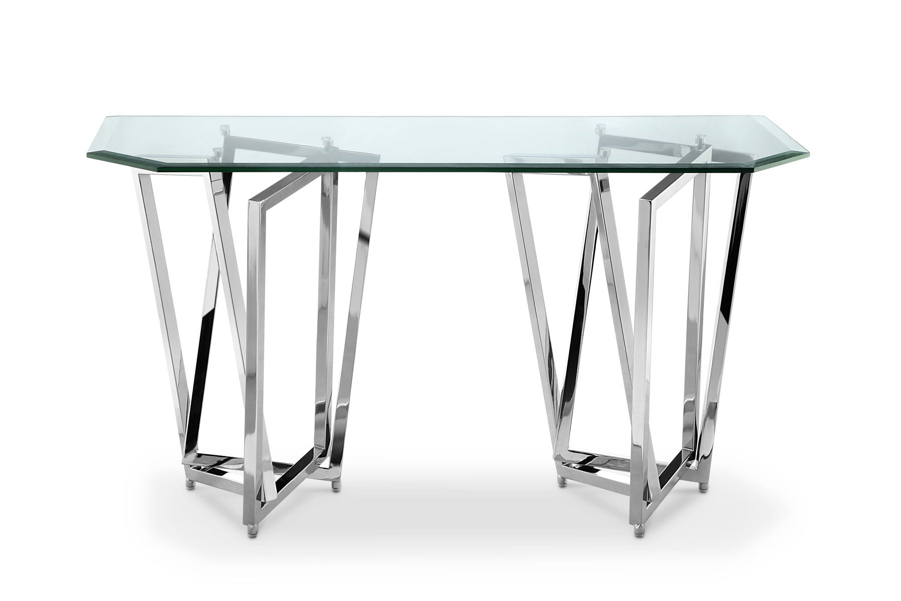 Lenox Square – Rectangular Sofa Table – Nickel