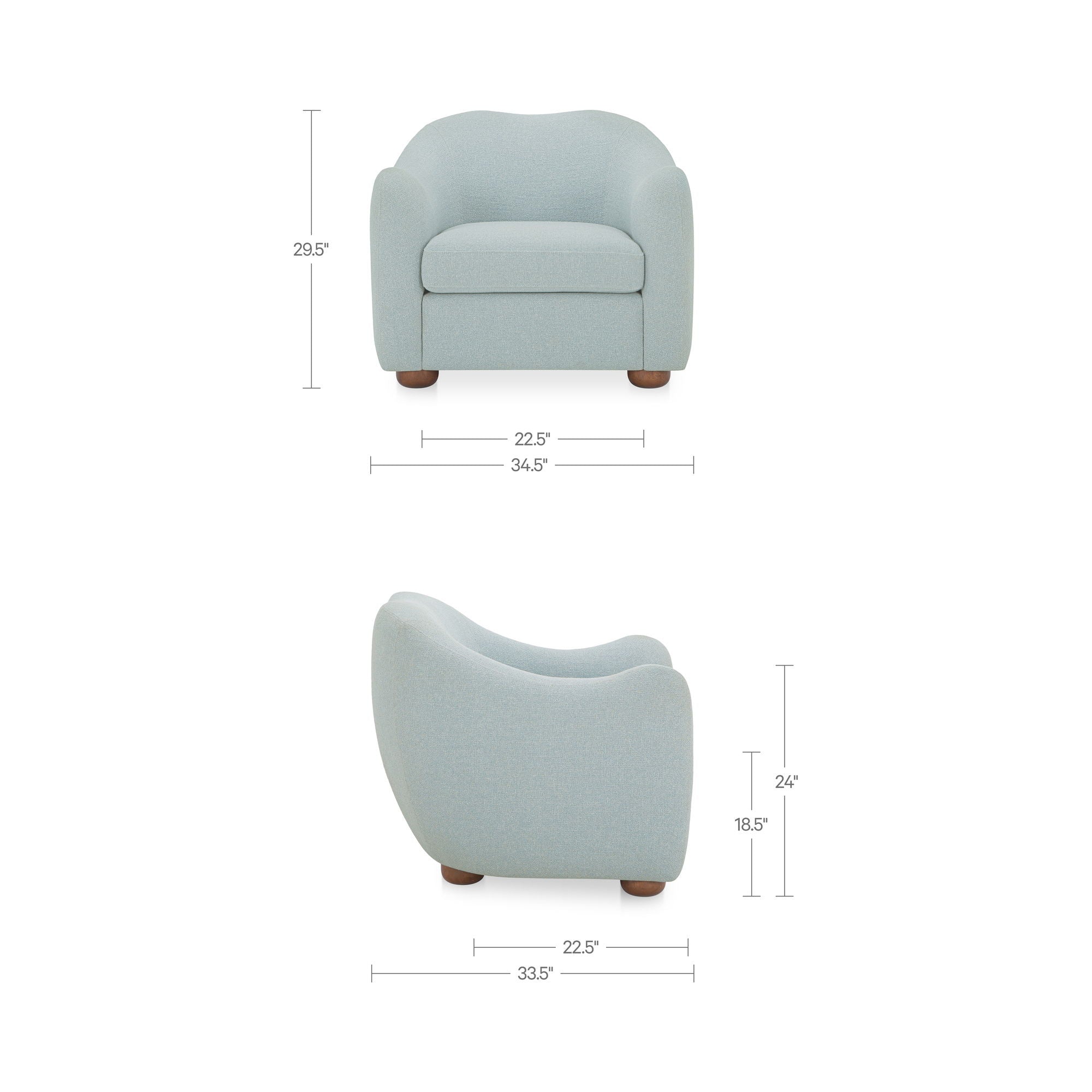 Bria - Accent Chair - Light Blue - Image 3