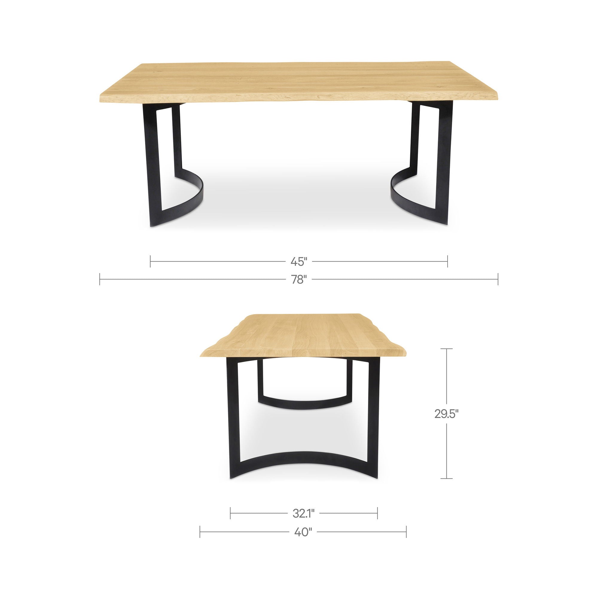 Bent - Dining Table Extra Small - Oak / Natural - Image 2