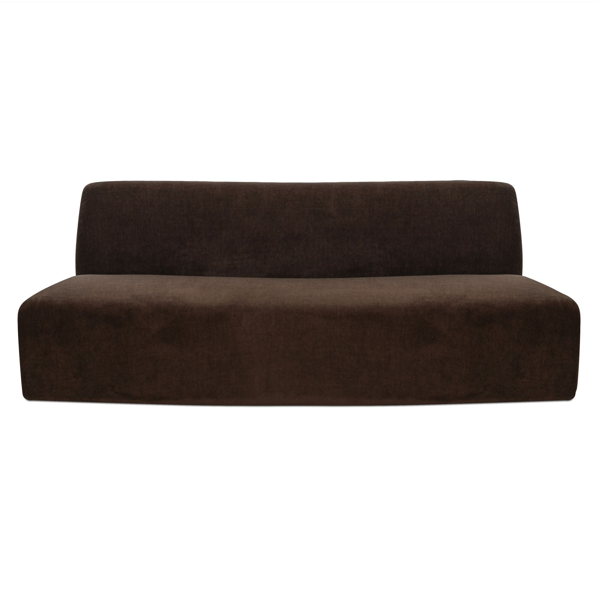 Naomi - Convex Sofa - Dark Brown - Image 1
