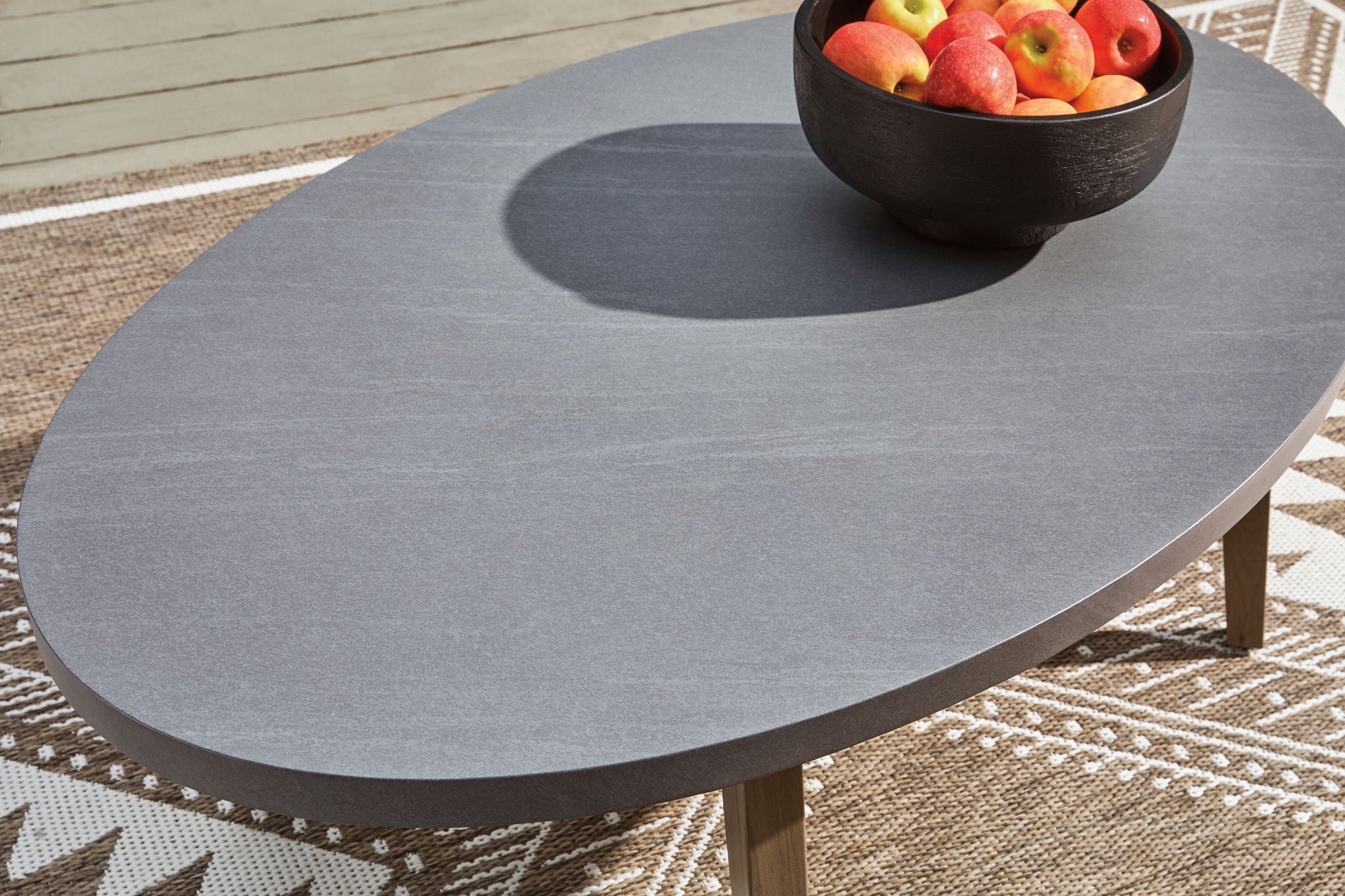 Harmony Headlands - Oval Cocktail Table - Natural / Gray - Image 3