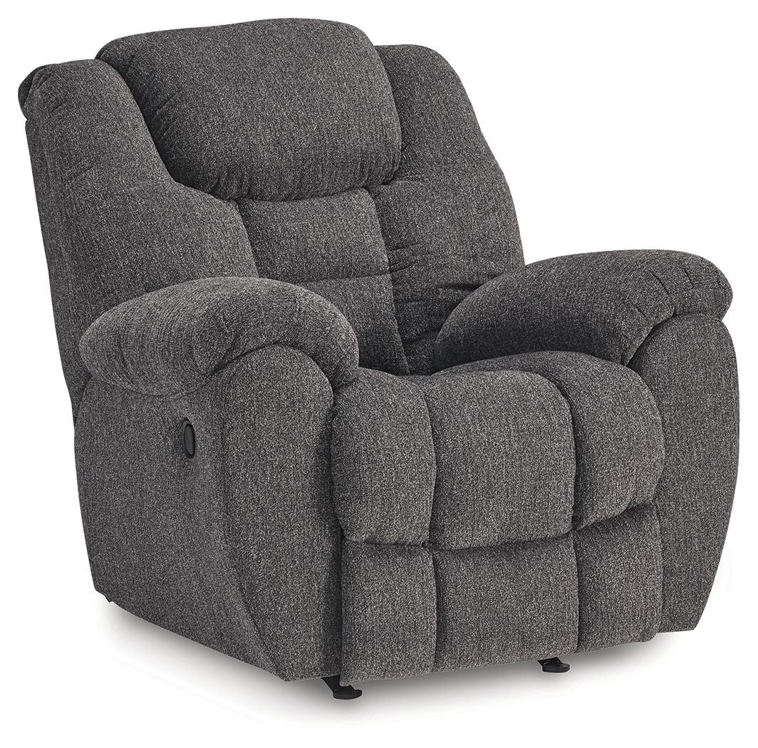 Foreside – Rocker Recliner – Fabric – Charcoal