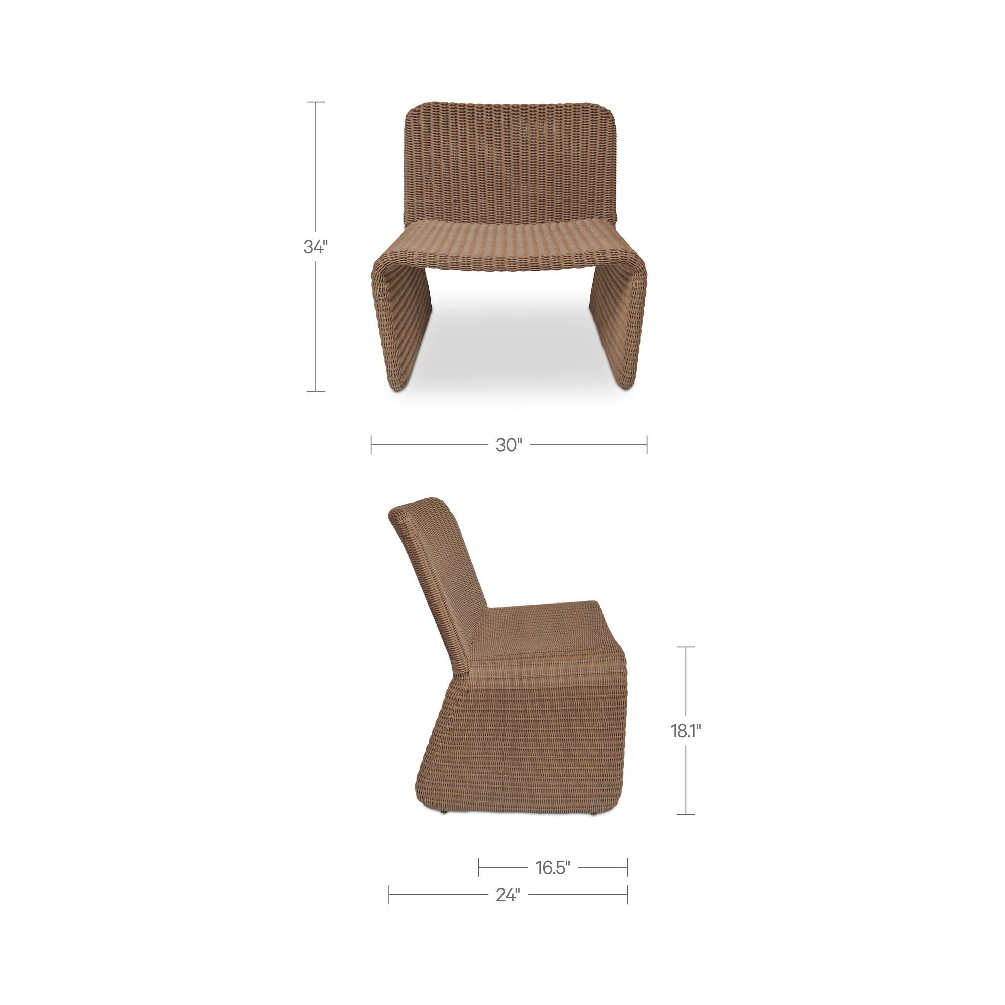Ella - Outdoor Accent Chair - Natural - Image 2