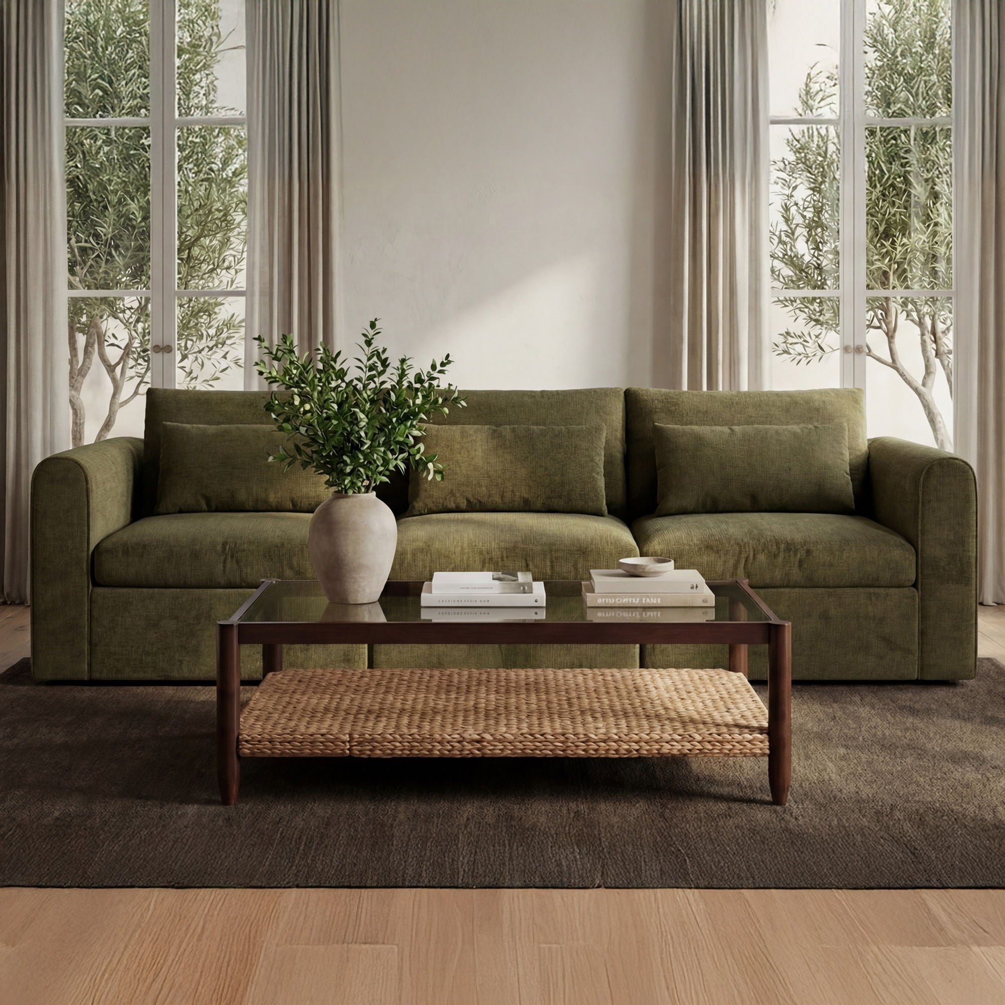 Swift – Left Arm Facing Chair – Dark Green