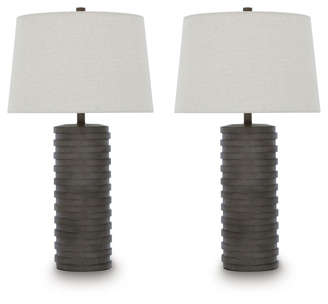 Neilett – Poly Table Lamp (Set of 2) – Antique Brown