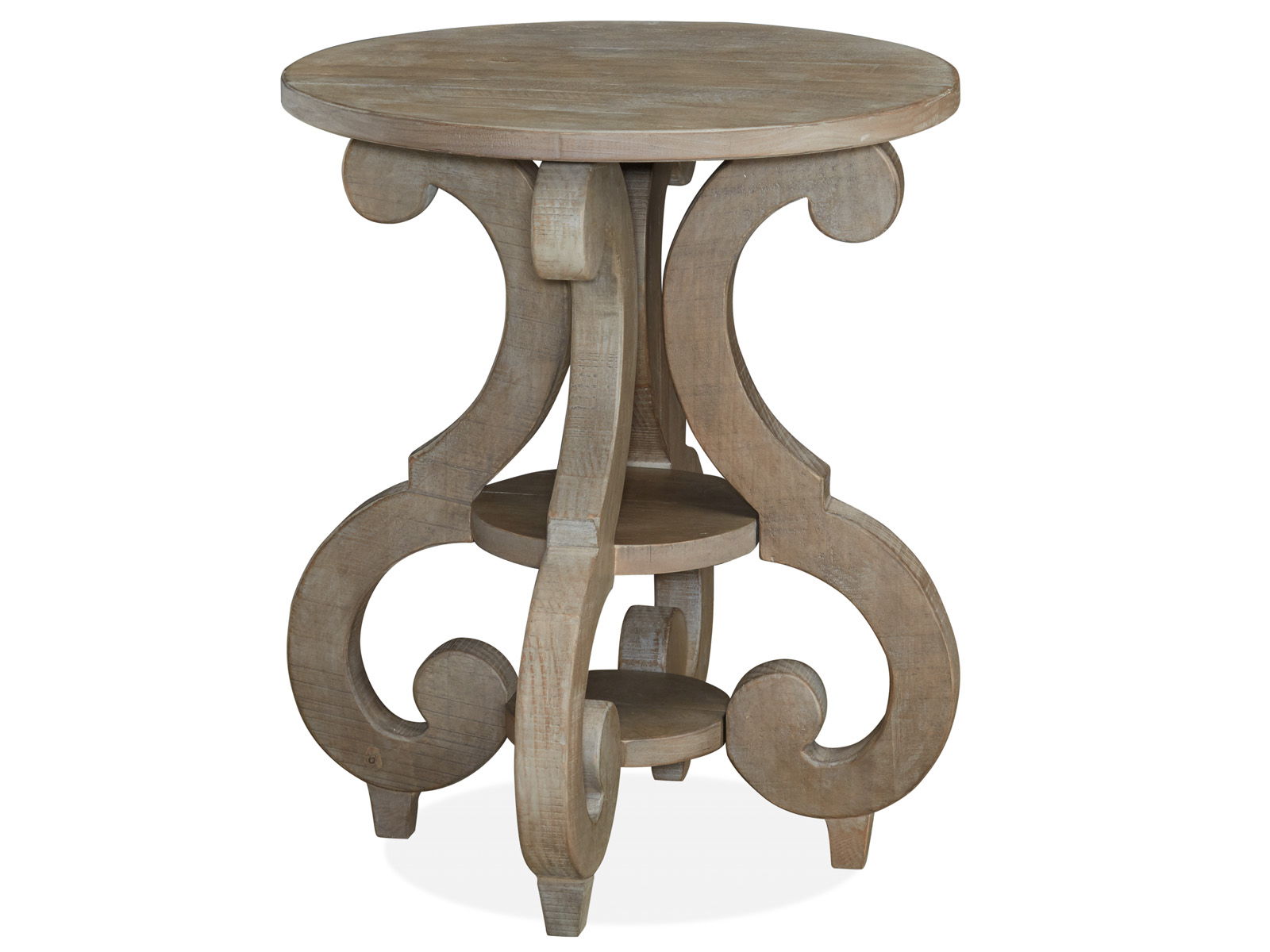 Tinley Park – Round Accent End Table – Dove Tail Gray