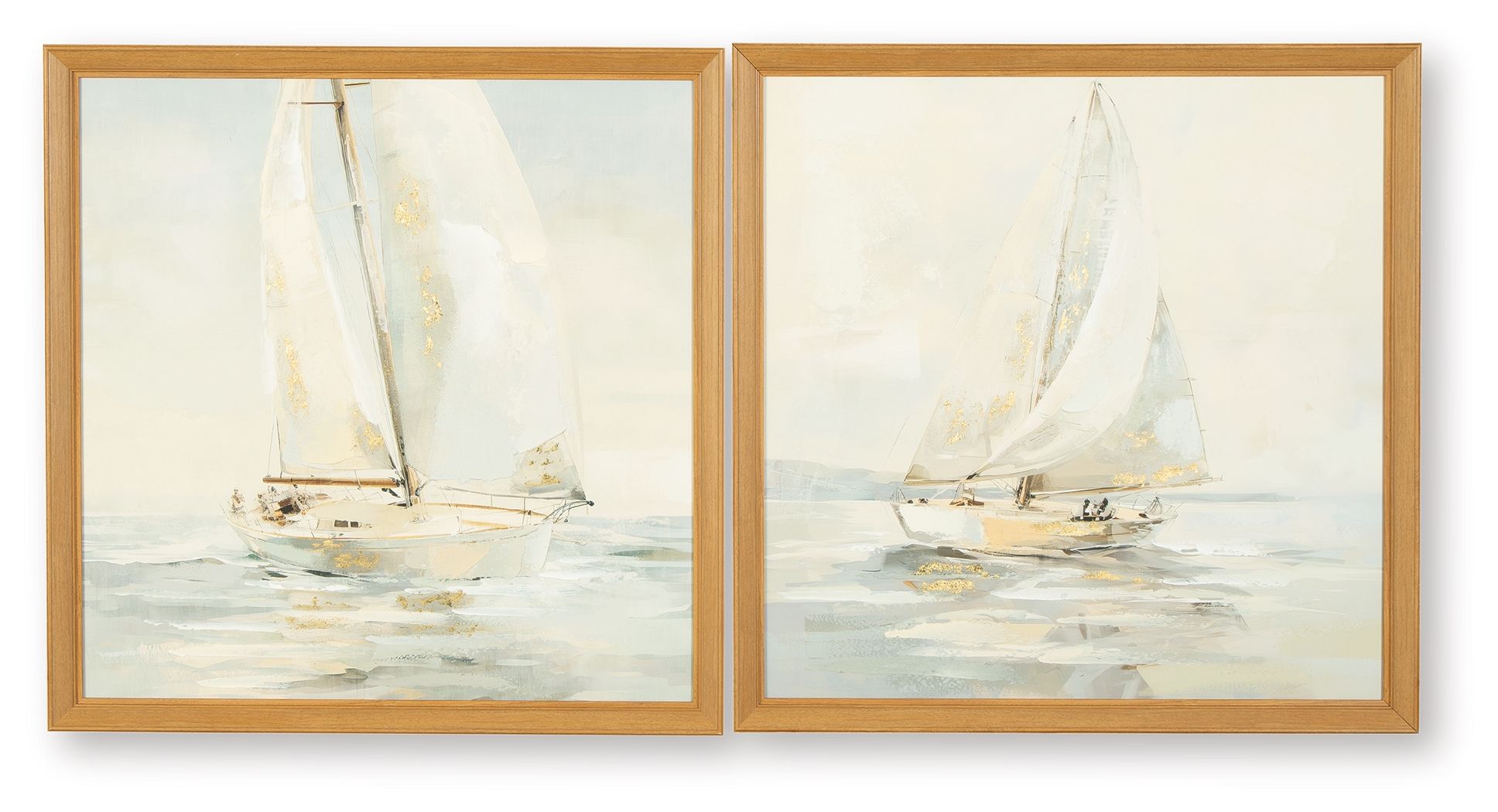 Winbrook – Wall Art Set (Set of 2) – Gray / Tan / Gold Finish