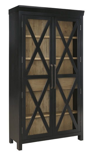 Ridgester – Display Cabinet – Light Brown / Black