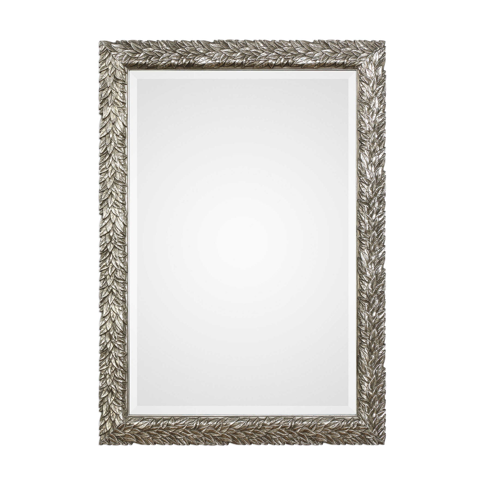 Evelina – Leaves Mirror – Silver