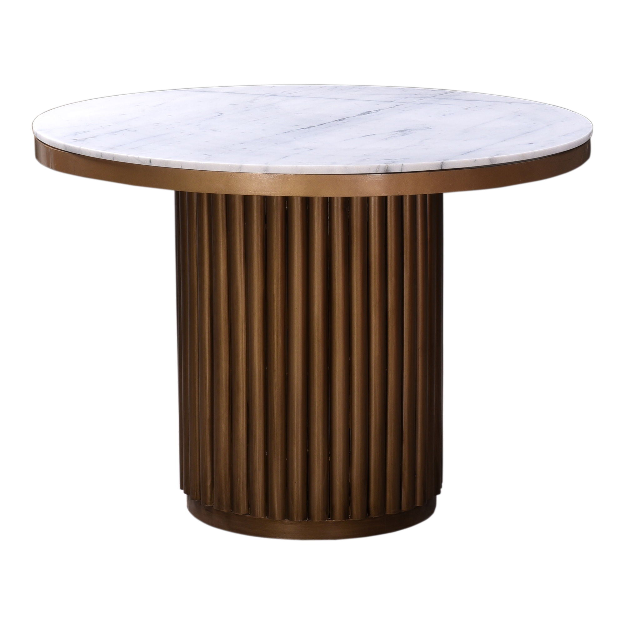 Tower - Dining Table - Antique Brass - Image 1