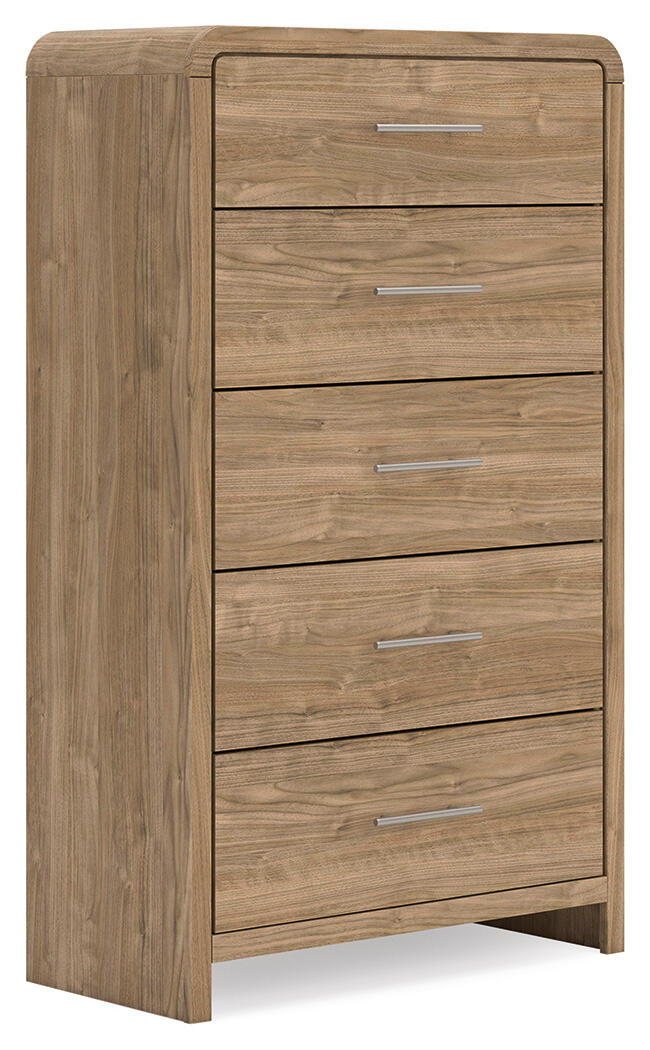 Gramburg - Five Drawer Chest - Warm Natural Brown - Image 1