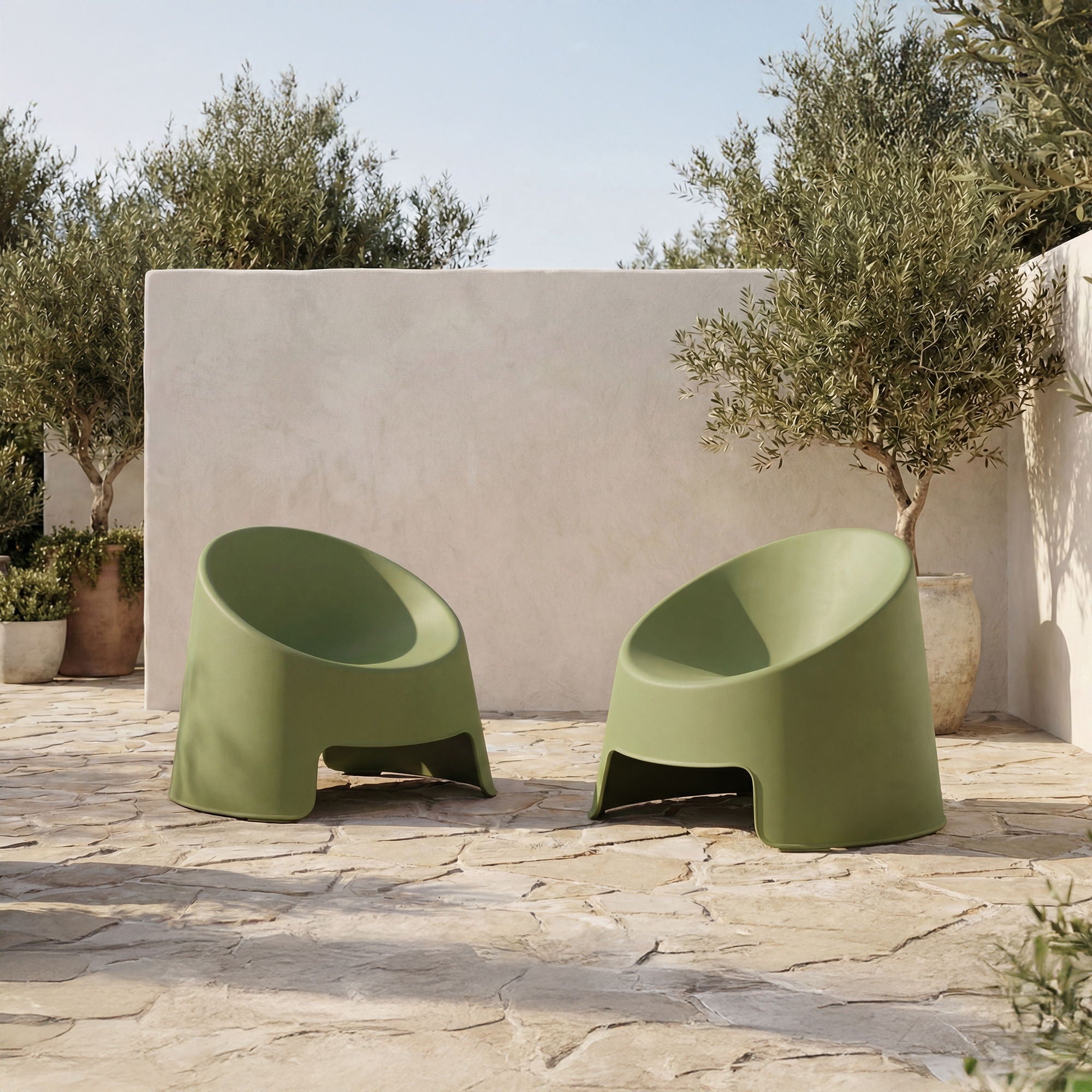 Nolla – Outdoor Accent Chair (Set of 2) – Green