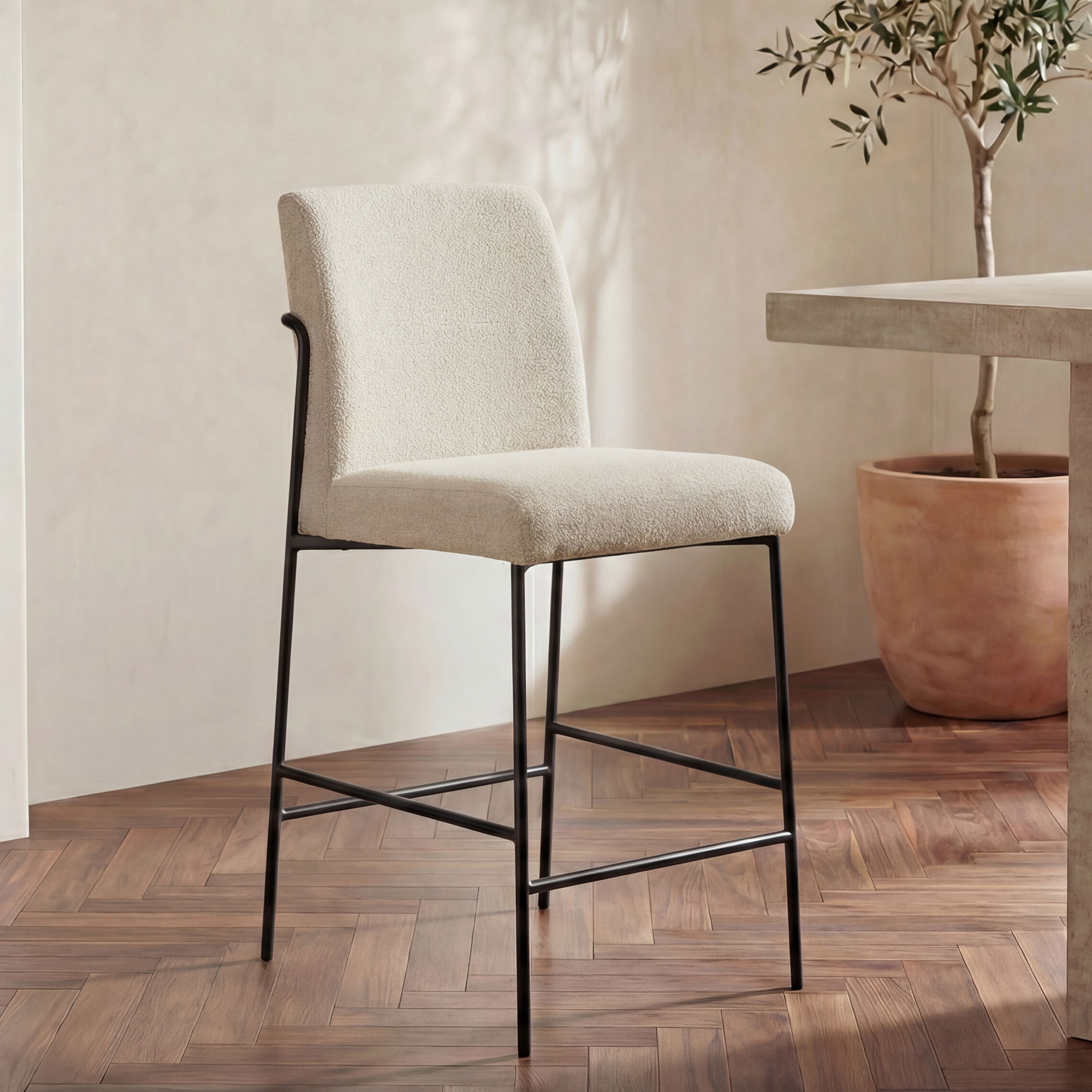 Danny - Counter Stool - Ivory / Beige - Image 1