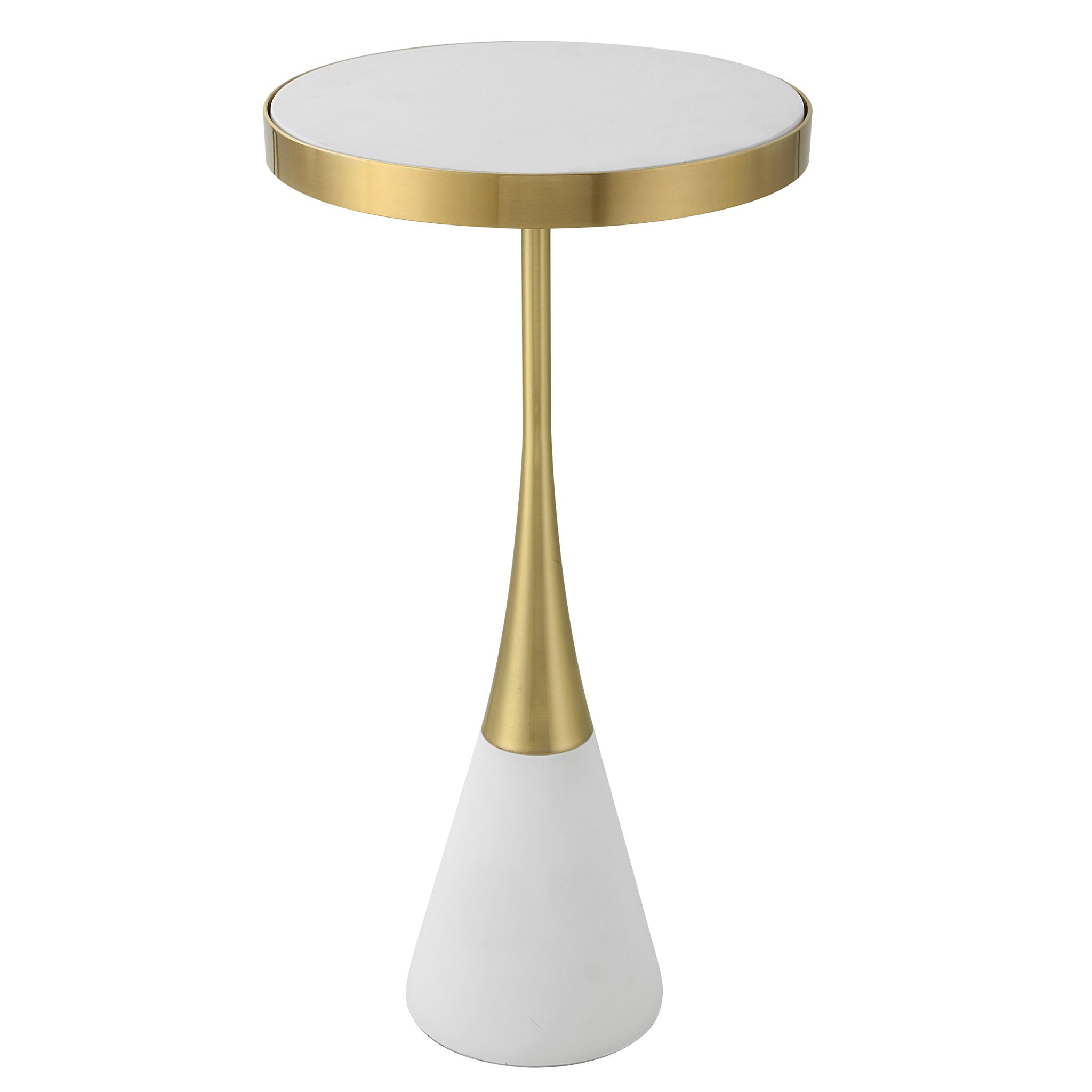 Apex – White Concrete Accent Table