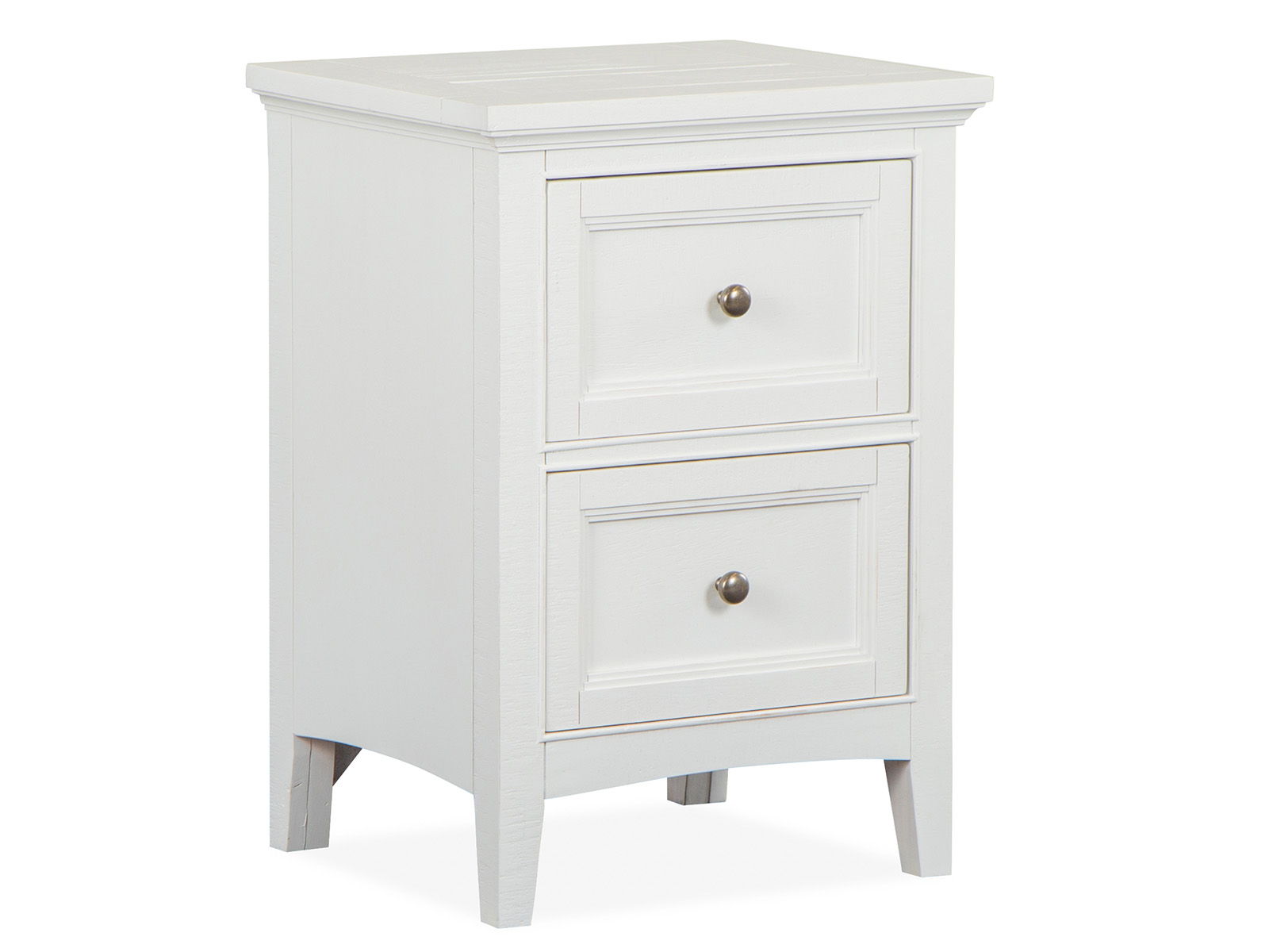 Heron Cove - Small Drawer Nightstand - Chalk White And Dovetail Gray - Image 1