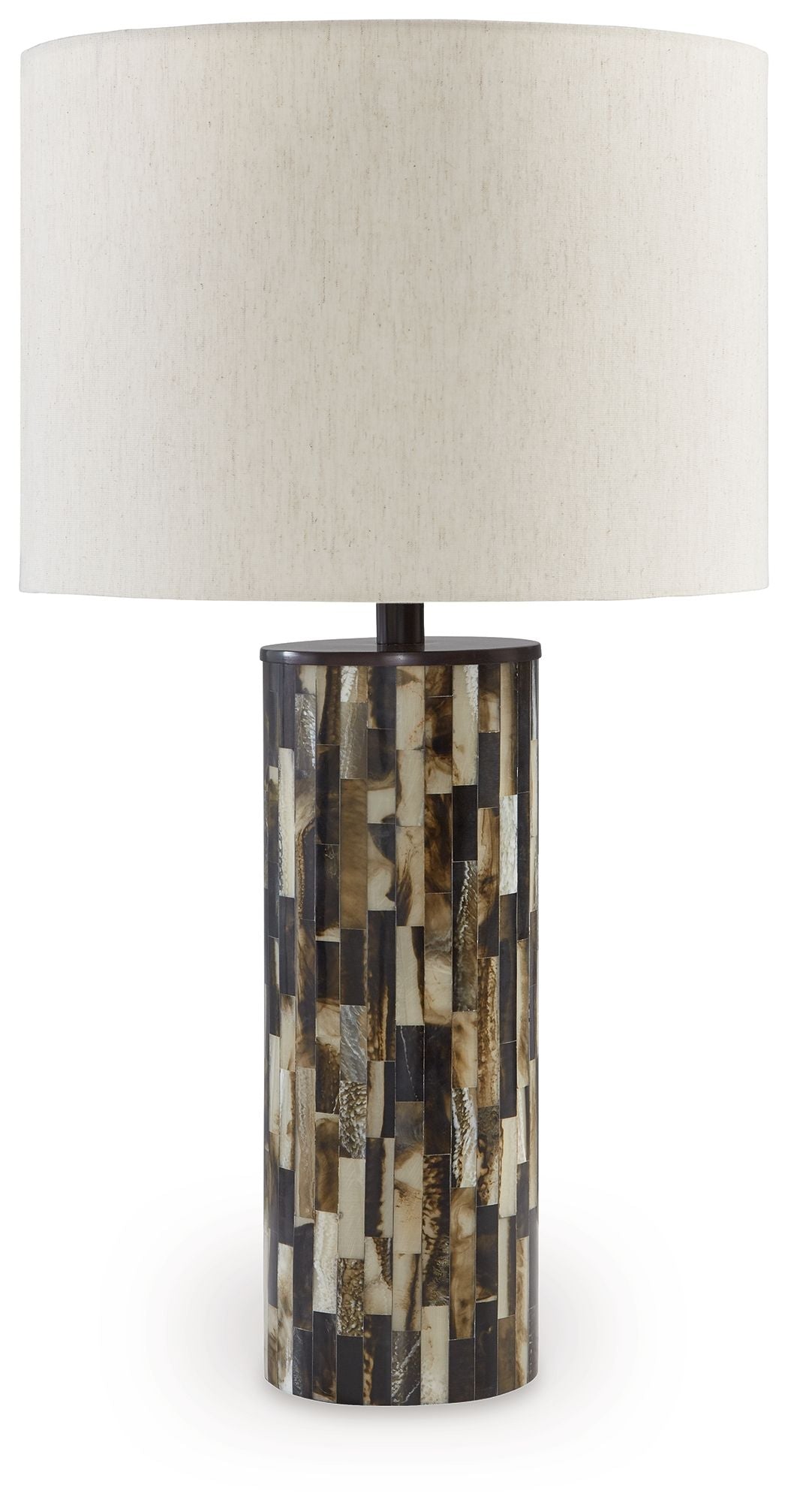 Ellford - Poly Table Lamp - Black / Brown / Cream - Image 1