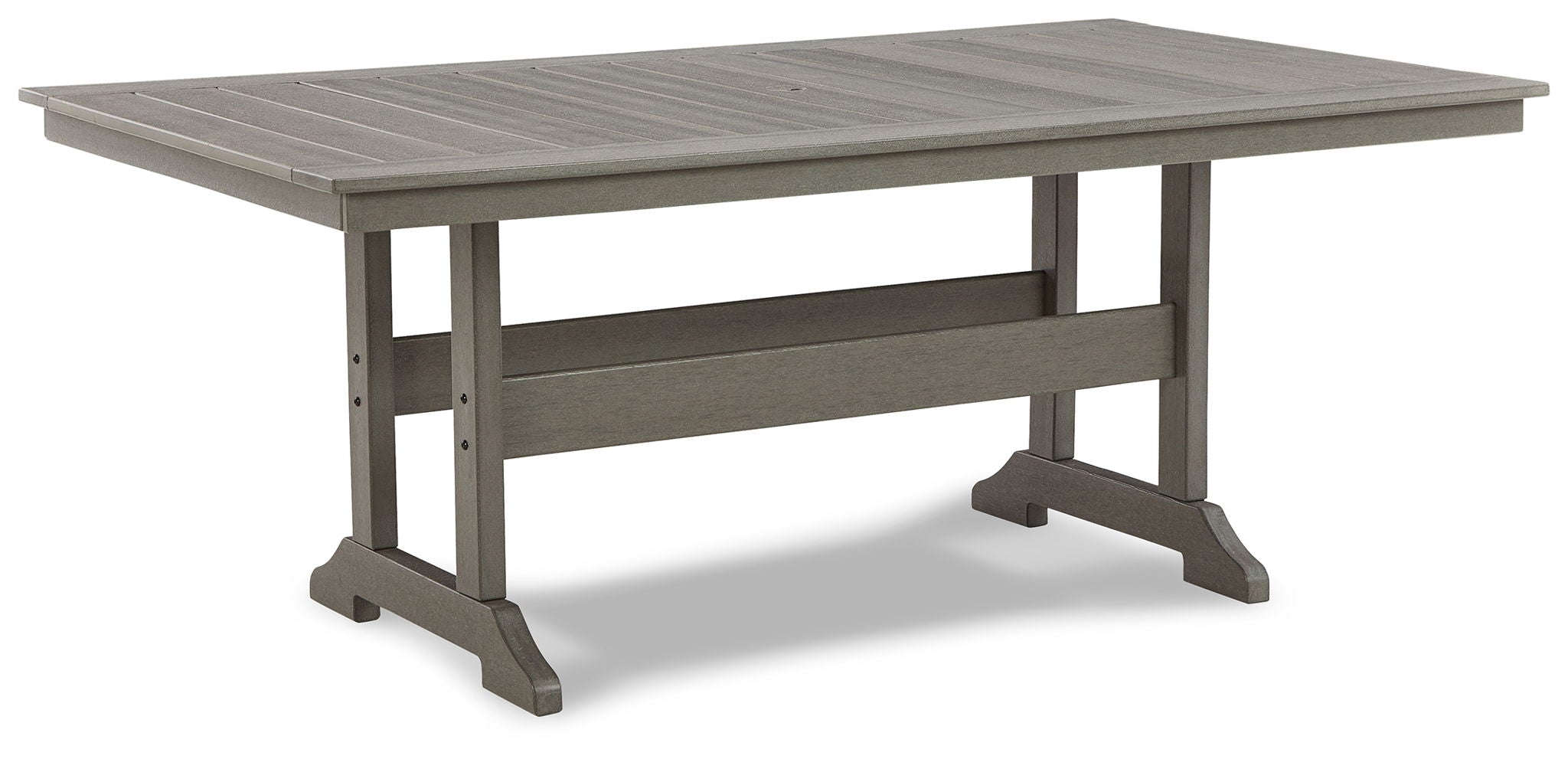 Visola - RECT Dining Table w/Umb OPT - Gray - Image 1