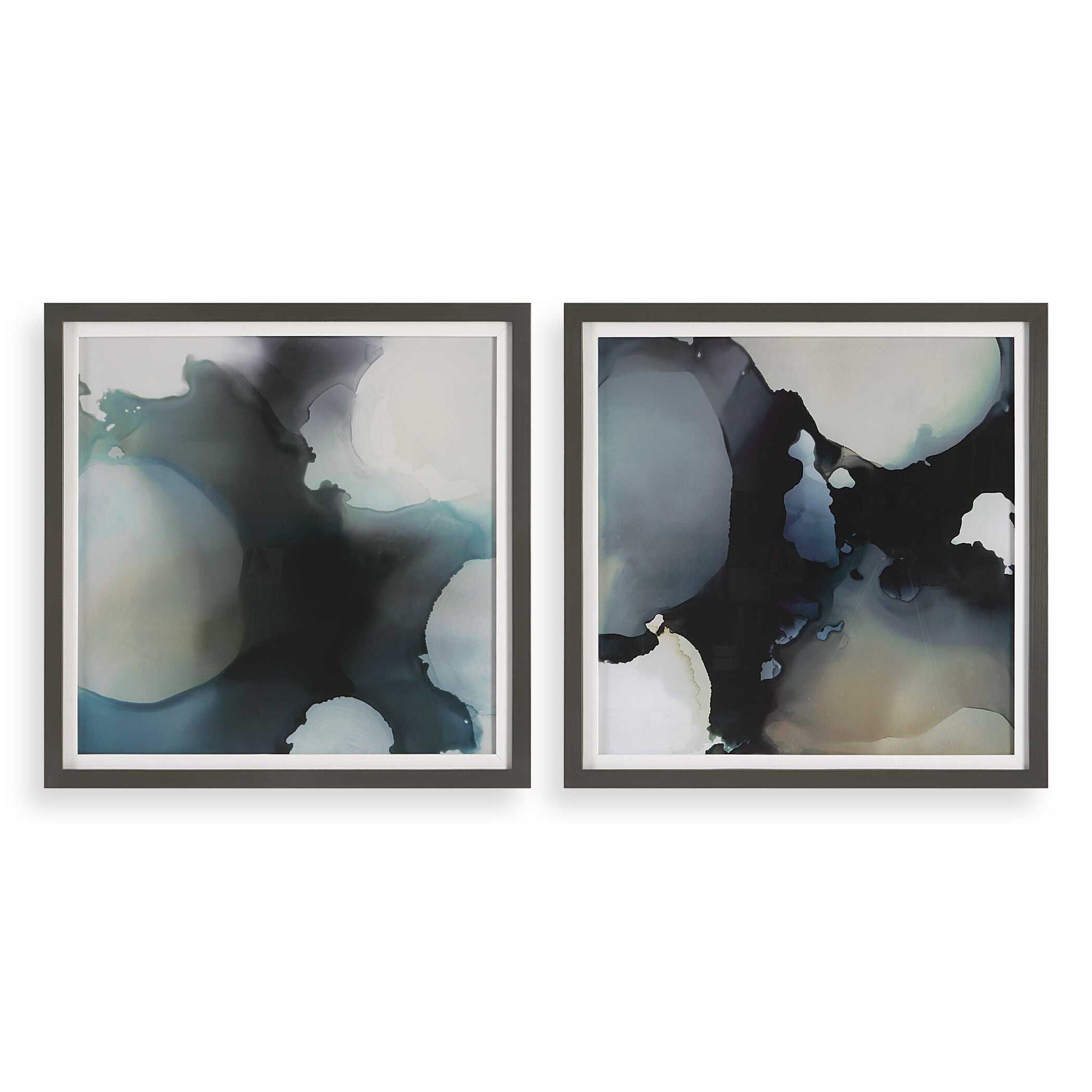 Telescopic - Abstract Framed Prints (Set of 2) - Black - Image 1