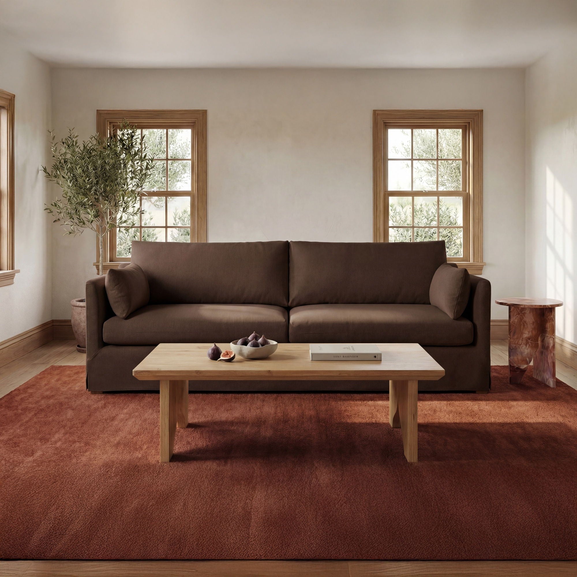 Shea – Sofa – Dark Brown