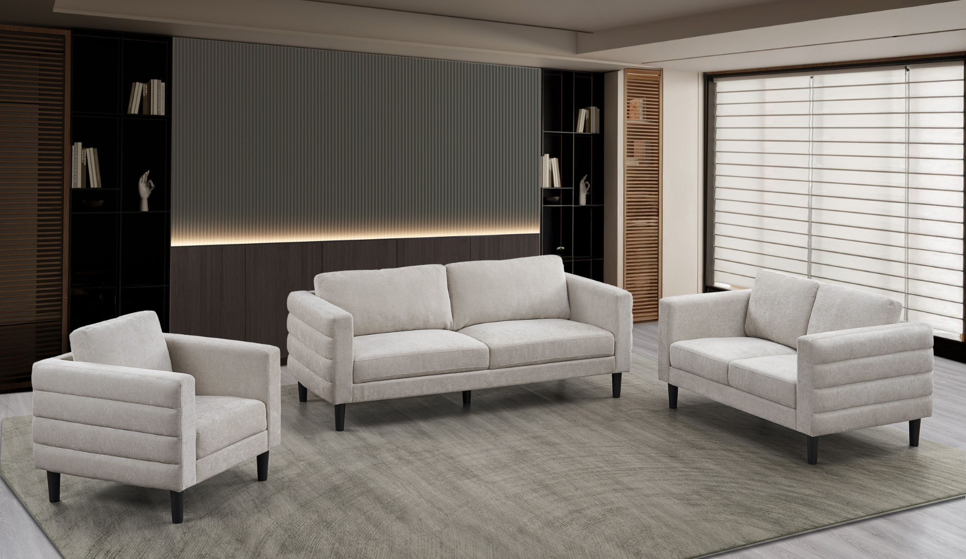 Modern Sofa and Loveseat