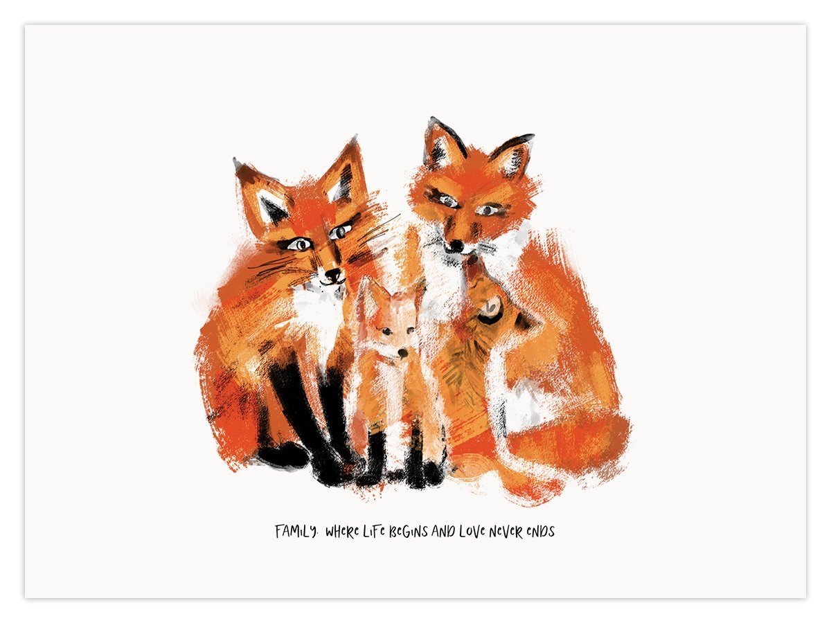 Fox Family (W) - Image 1
