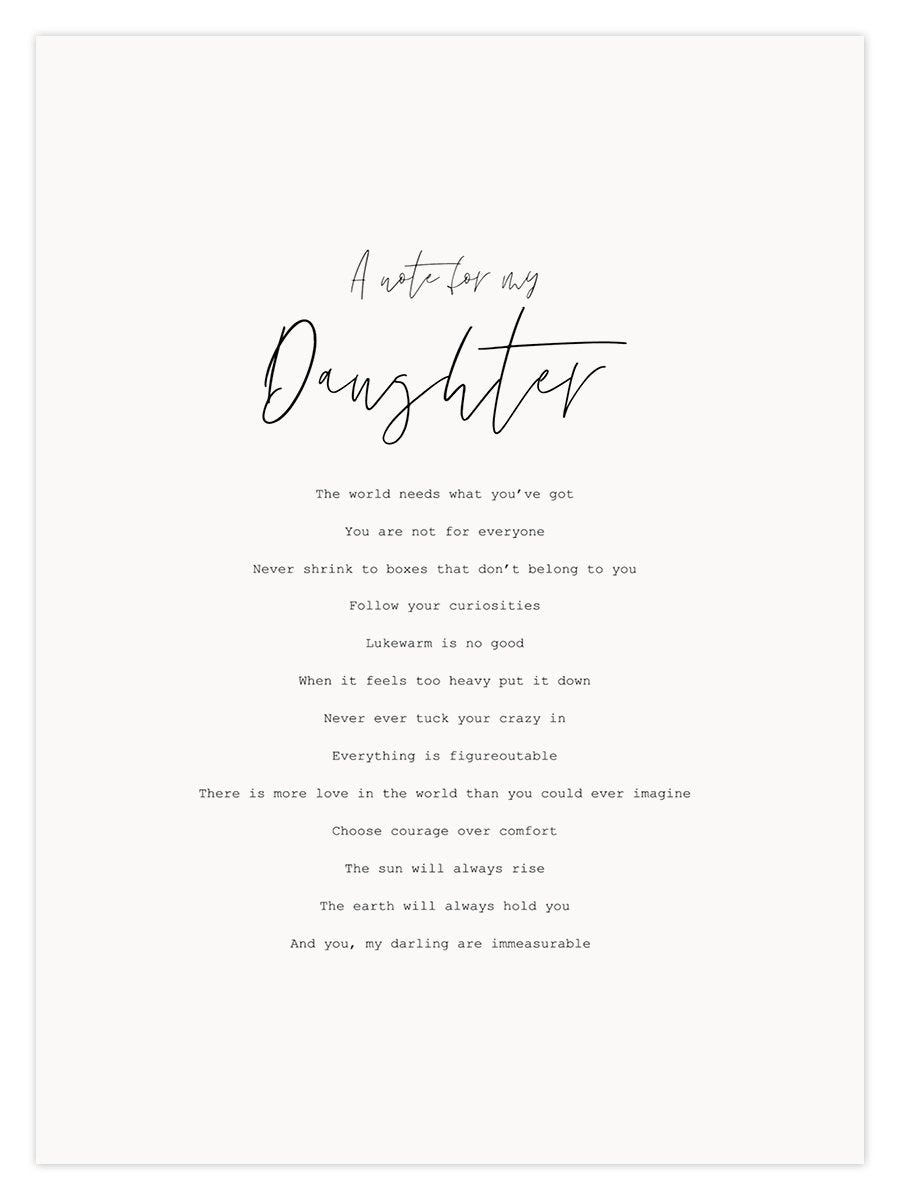 Note for my Daughter (W) - Image 1